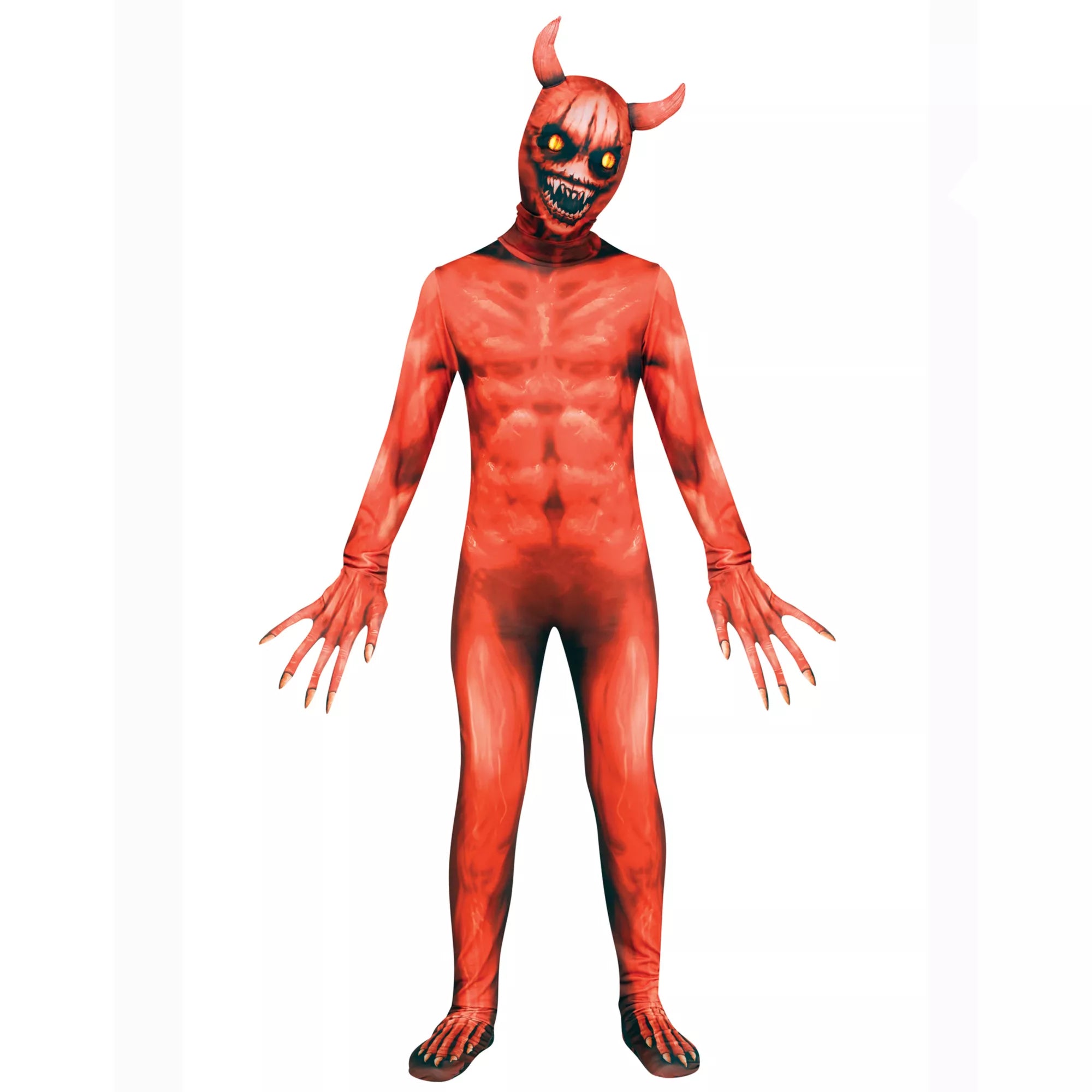 Kids Fiery Demon Skin Suit Costume