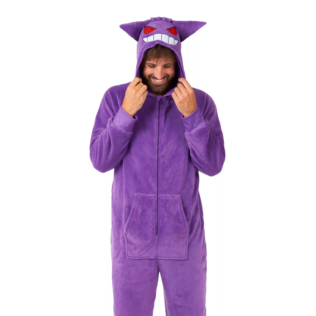 Adult Gengar Hooded Jumpsuit Costume - Pokémon