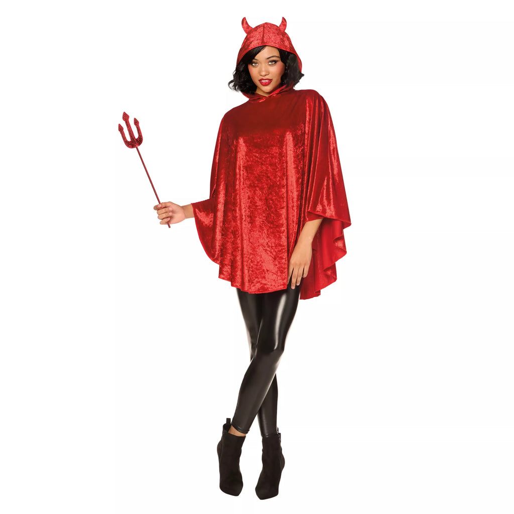 Adult Red Devil Poncho