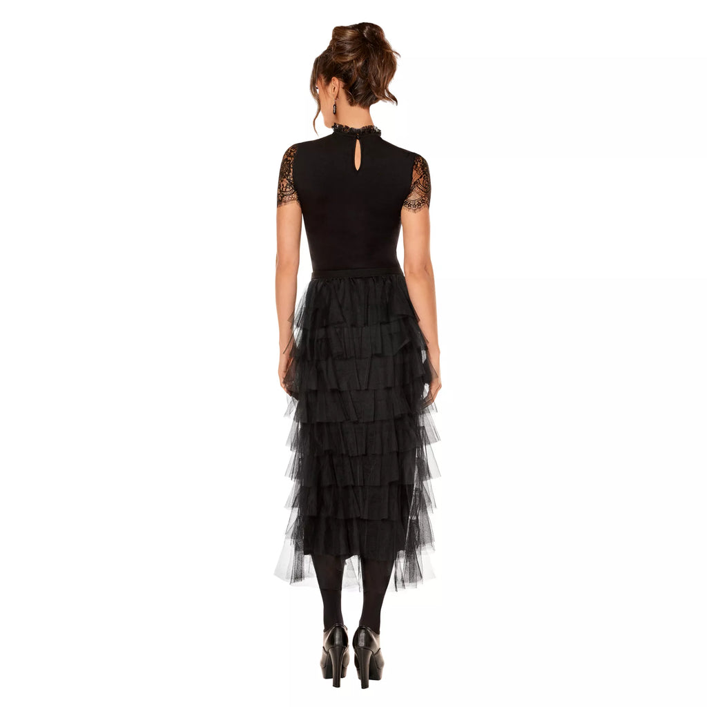 Black Layered Tulle Skirt