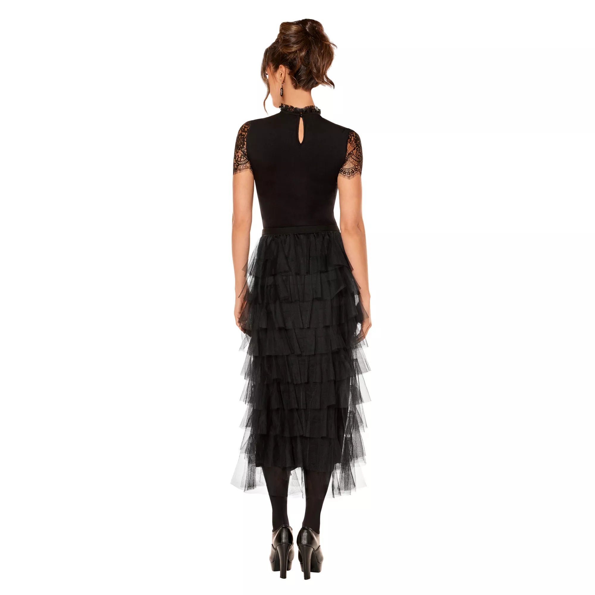 Black Layered Tulle Skirt