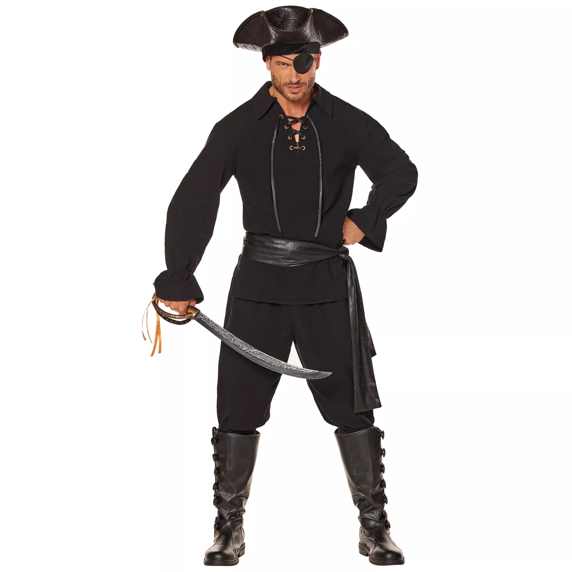 Adult Black Pirate Shirt