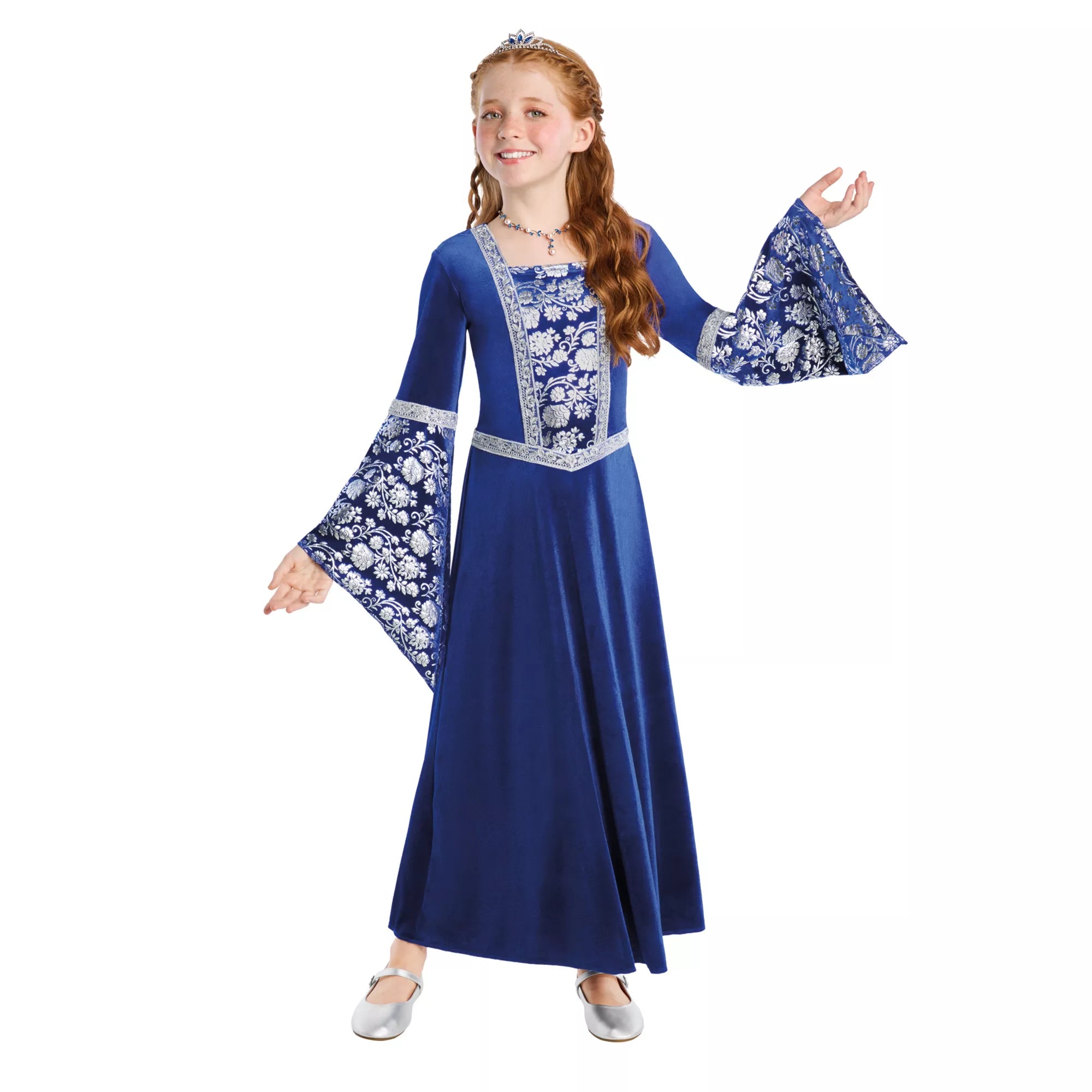 Kids Blue Medieval Dress Costume