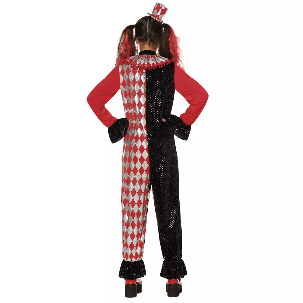 Kids Red and Black Clown Costume