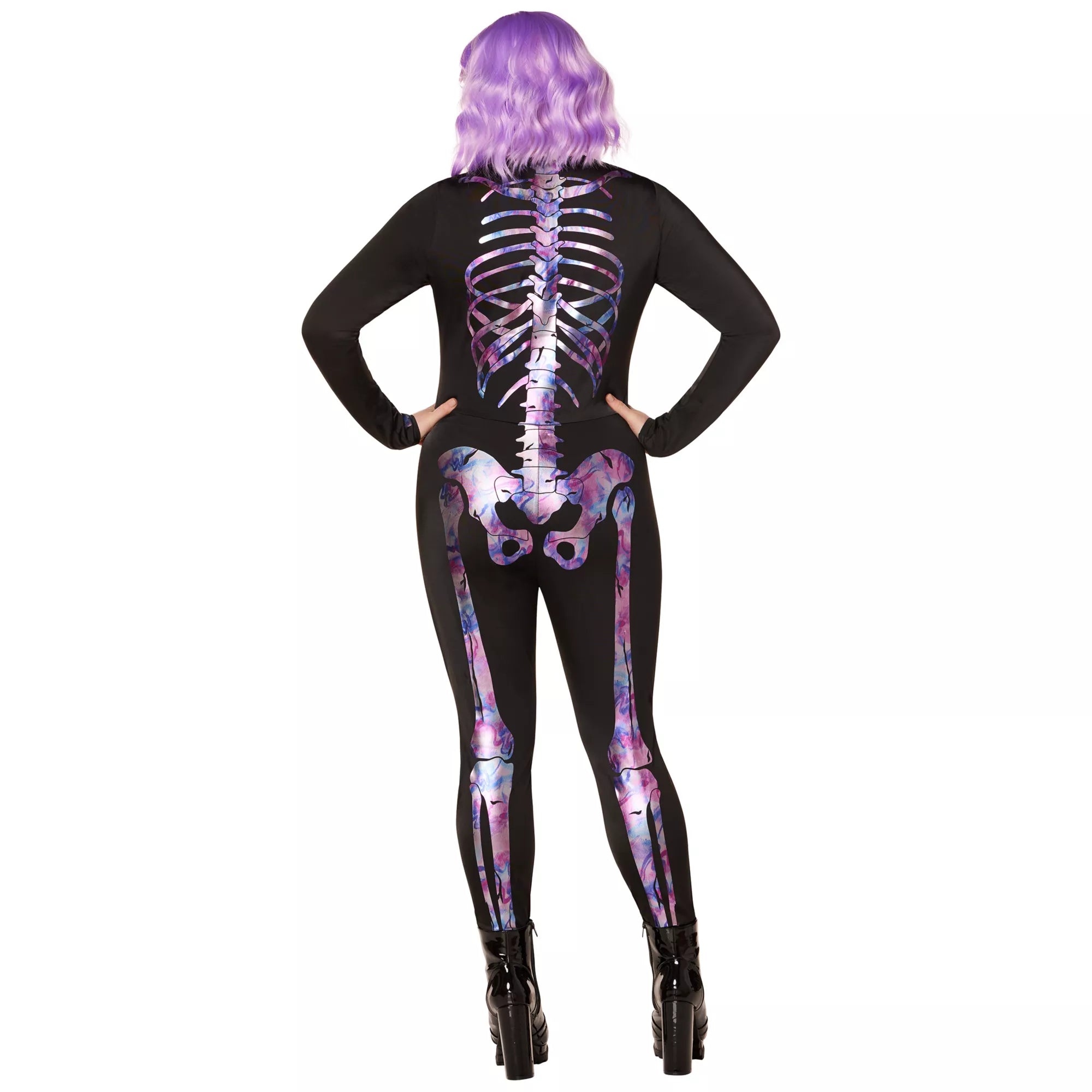 Adult Neon Skeleton Catsuit