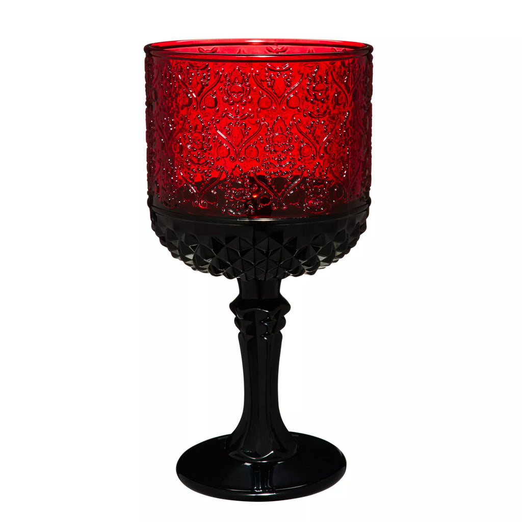 Gothic Noir Red Glass Goblet