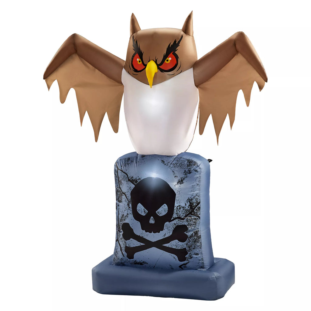 4.5 Ft. Owl Tombstone Light-Up Inflatable Decoration