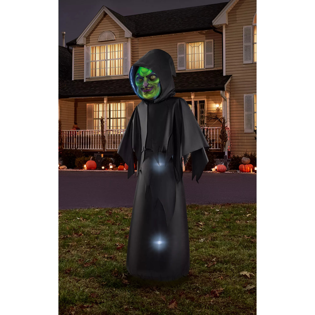 6 Ft. Masked Hooded Figure Light-Up Inflatable Decoration