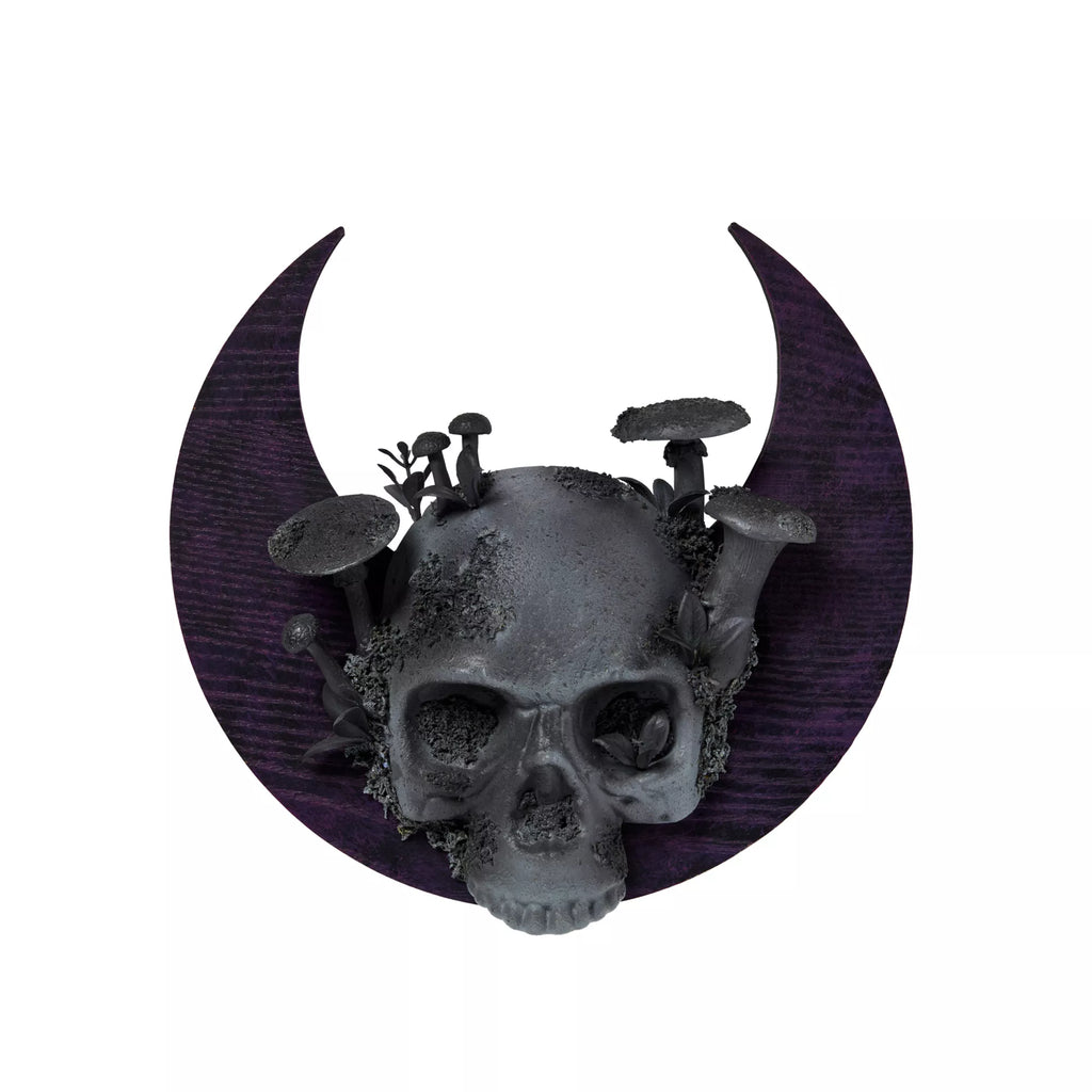Mystical Arts Skull Moon Wall Sign