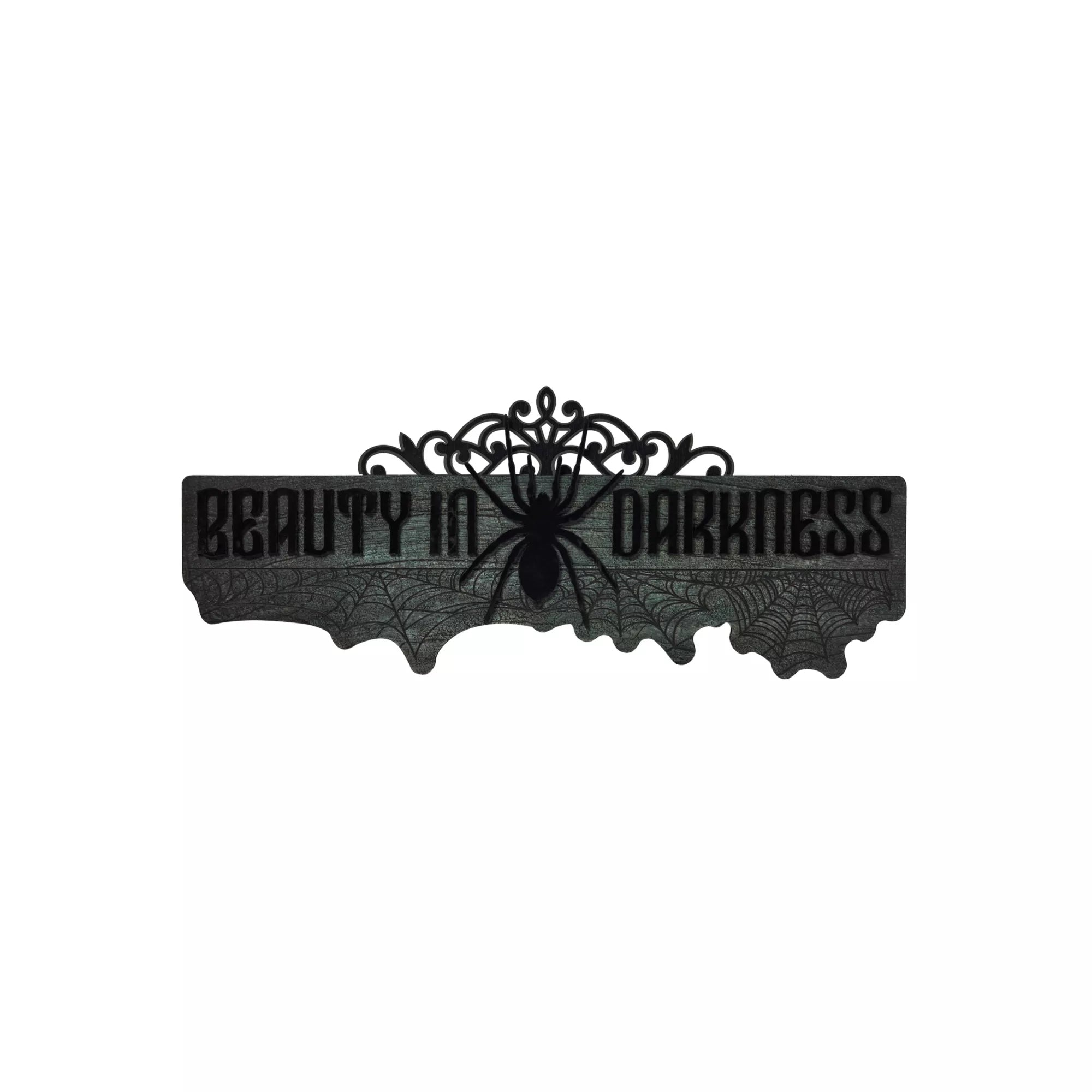 Gothic Noir Beauty in Darkness Sign