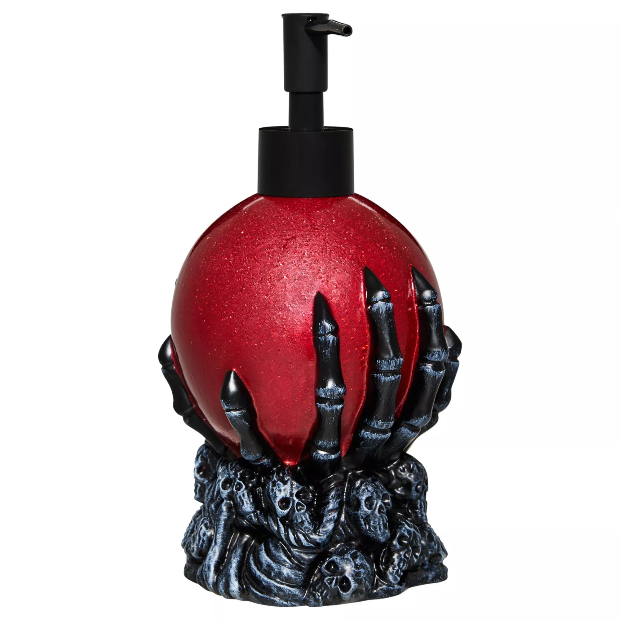 Red Globe Skeleton Hand Soap Dispenser
