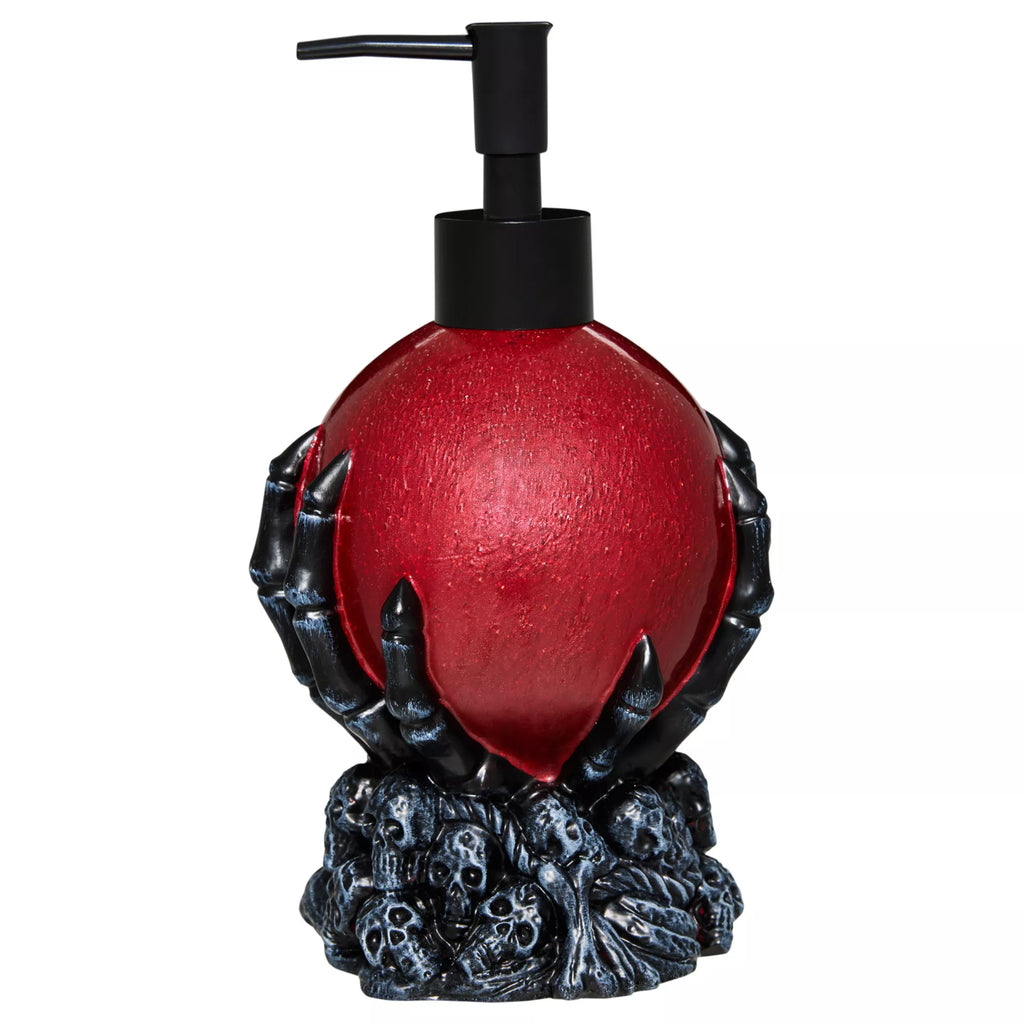 Red Globe Skeleton Hand Soap Dispenser