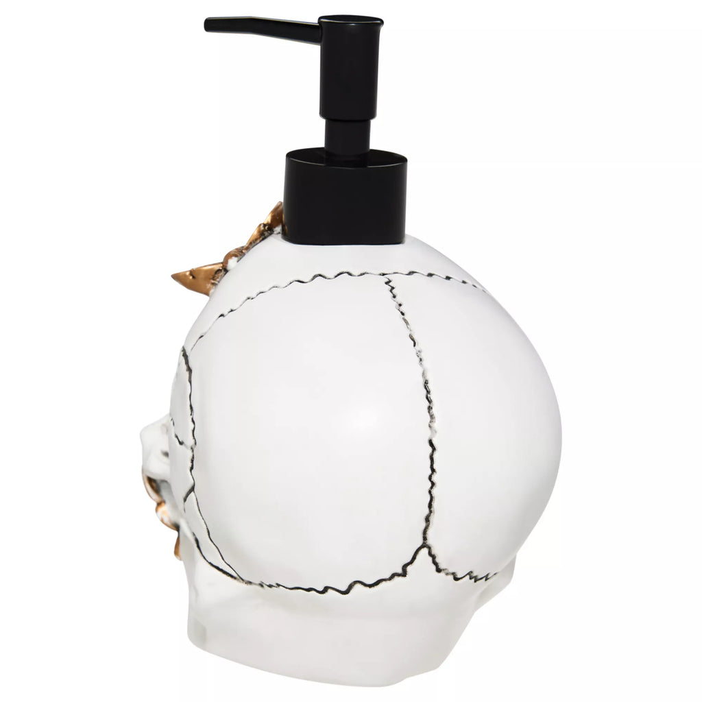 Moth Covered Skull Soap Dispenser