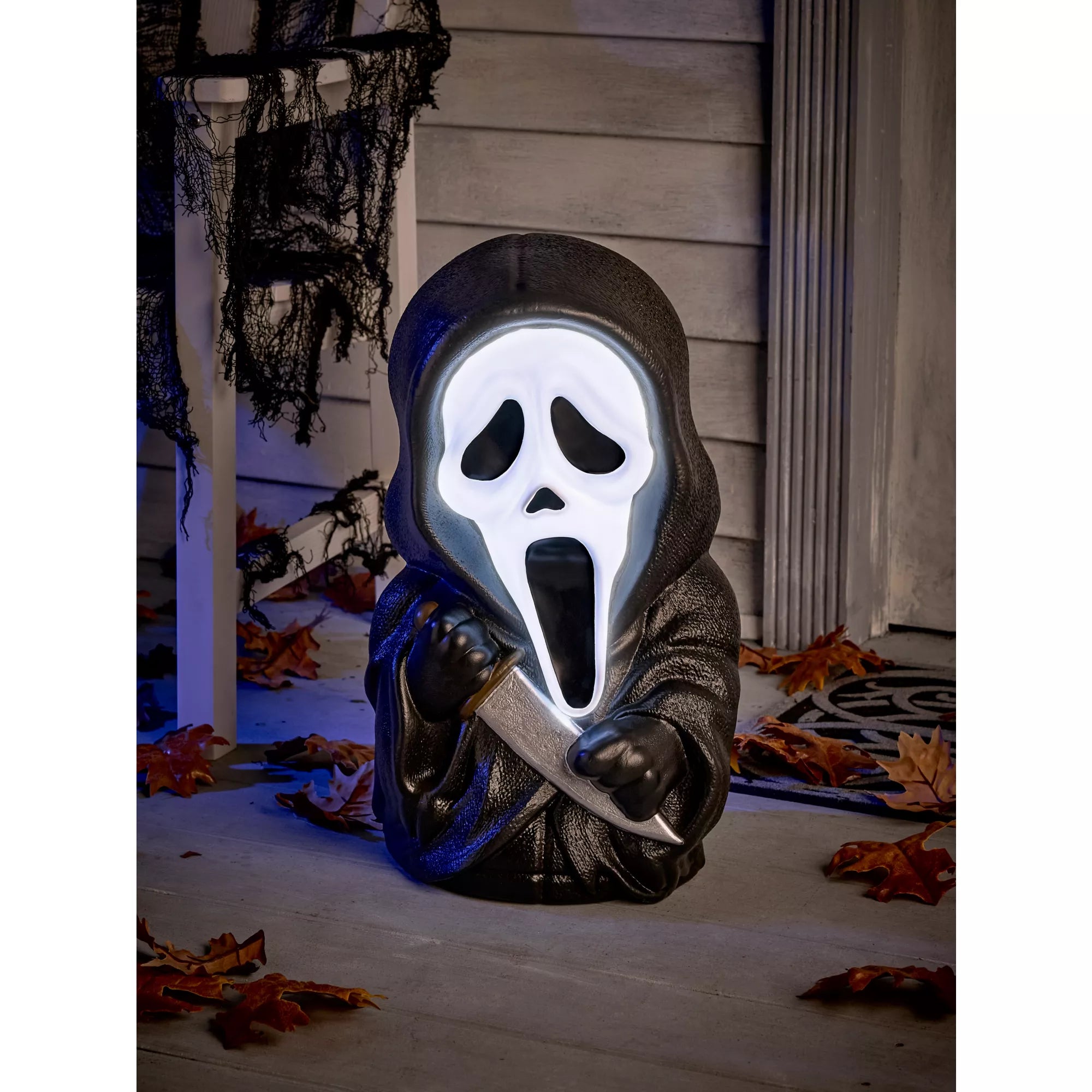 Ghost Face Light-Up Porch Buddy