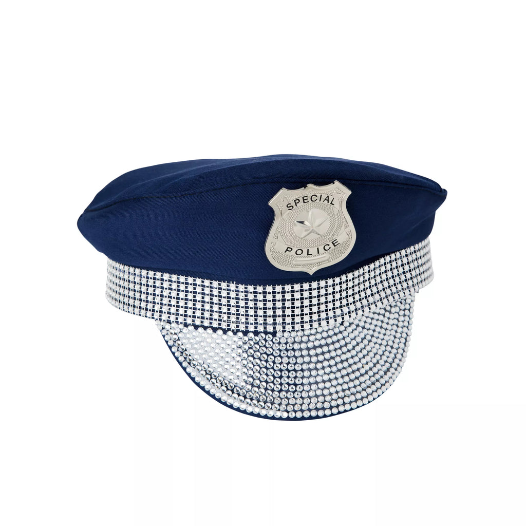 Rhinestone Police Hat