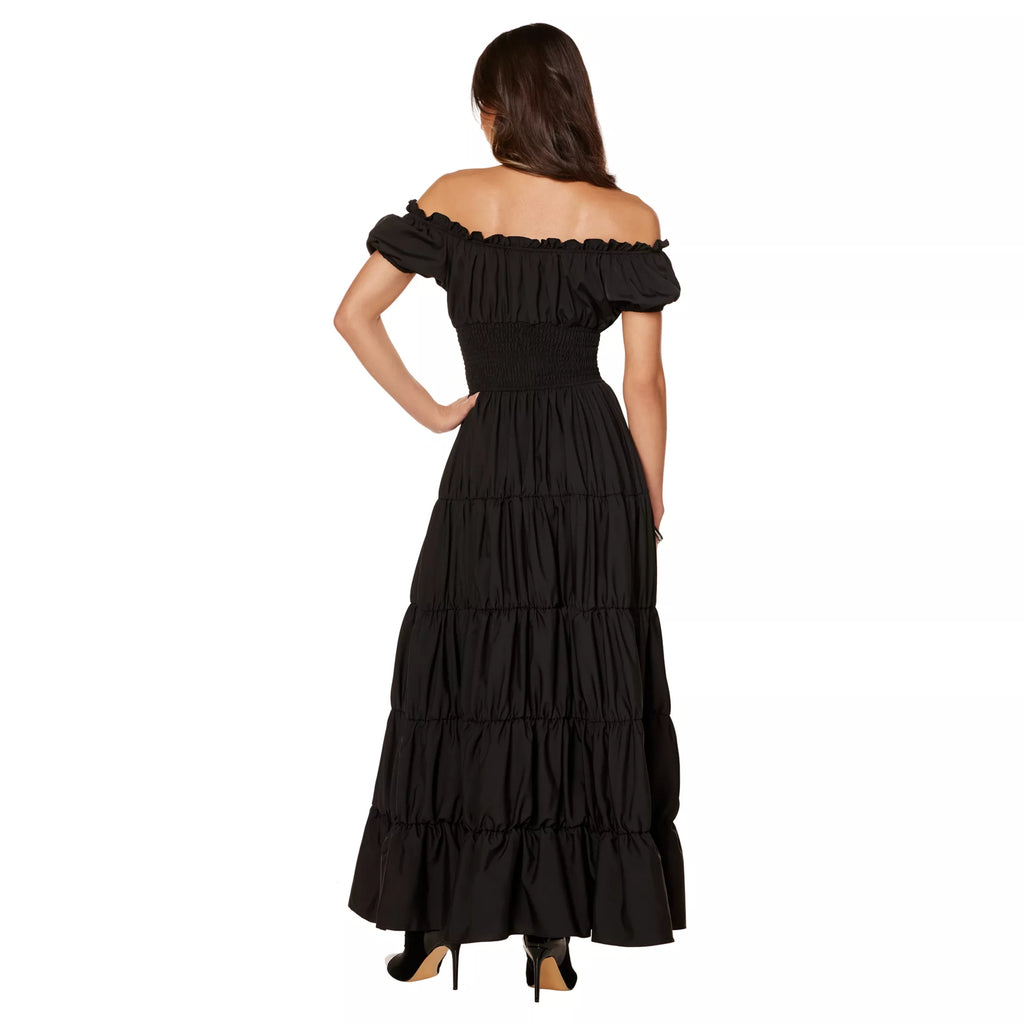 Long Black Peasant Dress