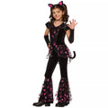 Kids Cat Flared Jumpsuit Costume