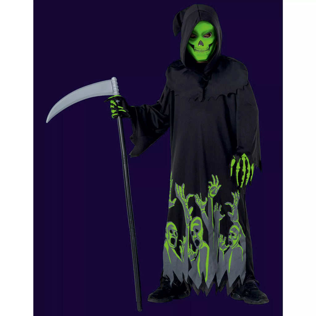 Kids Glow in the Dark Grim Reaper Costume