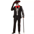 Adult Day of the Dead Skeleton Suit Costume