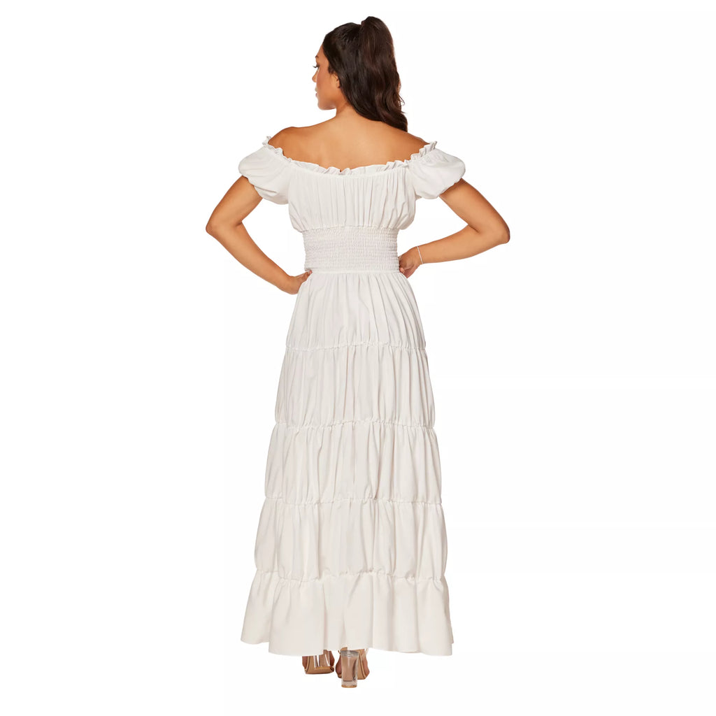 Adult White Peasant Dress