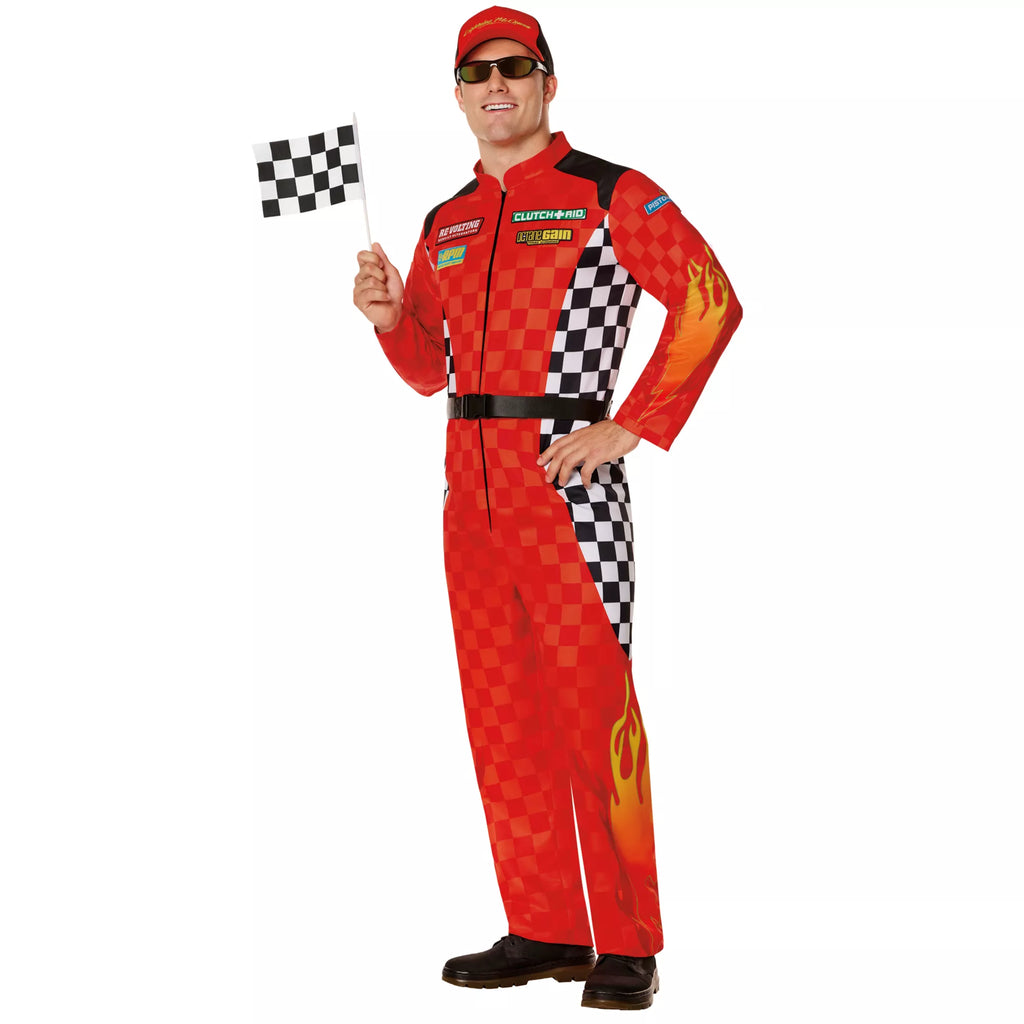 Adult Lightning McQueen Jumpsuit Costume - Cars