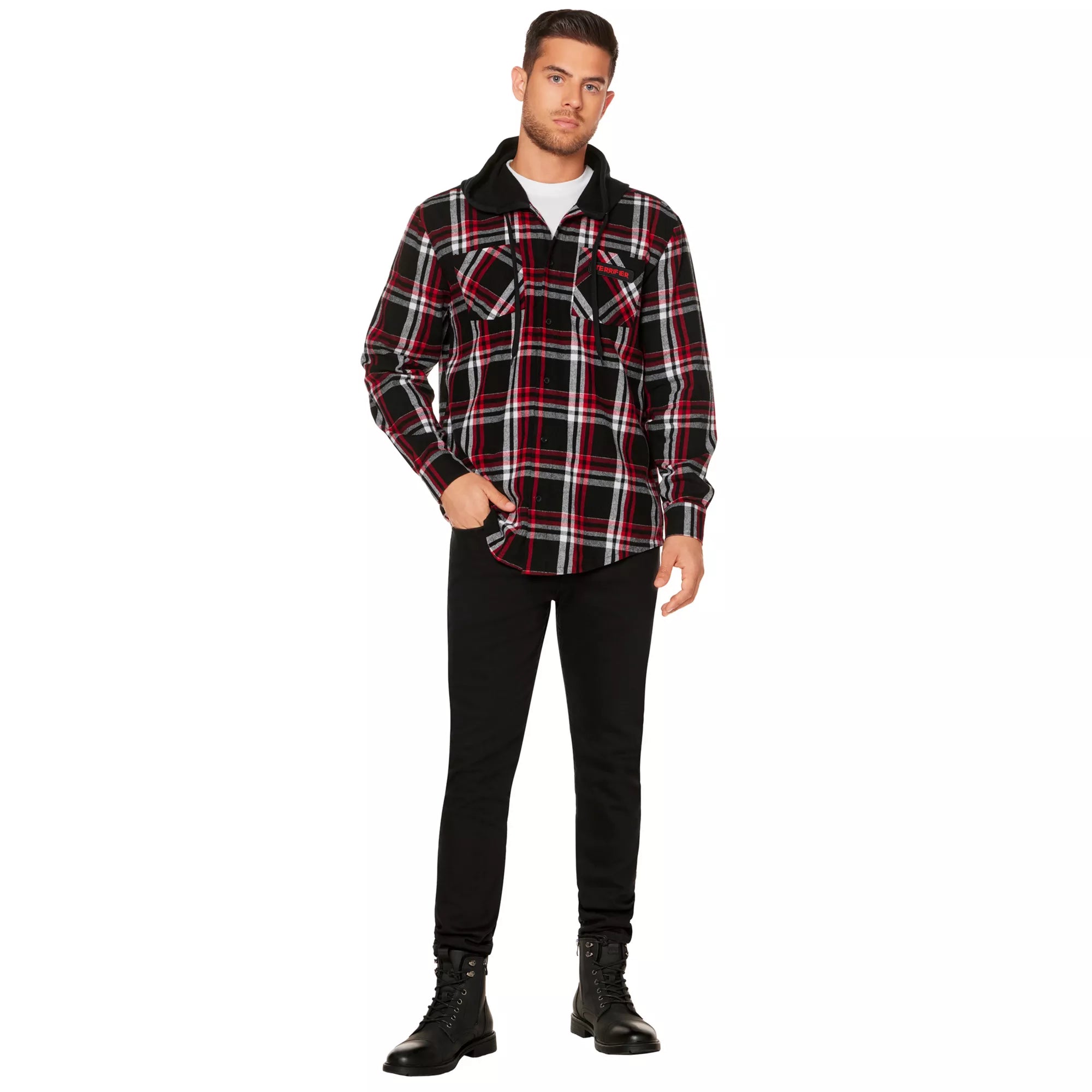 Adult Art the Clown Hooded Flannel - Terrifier