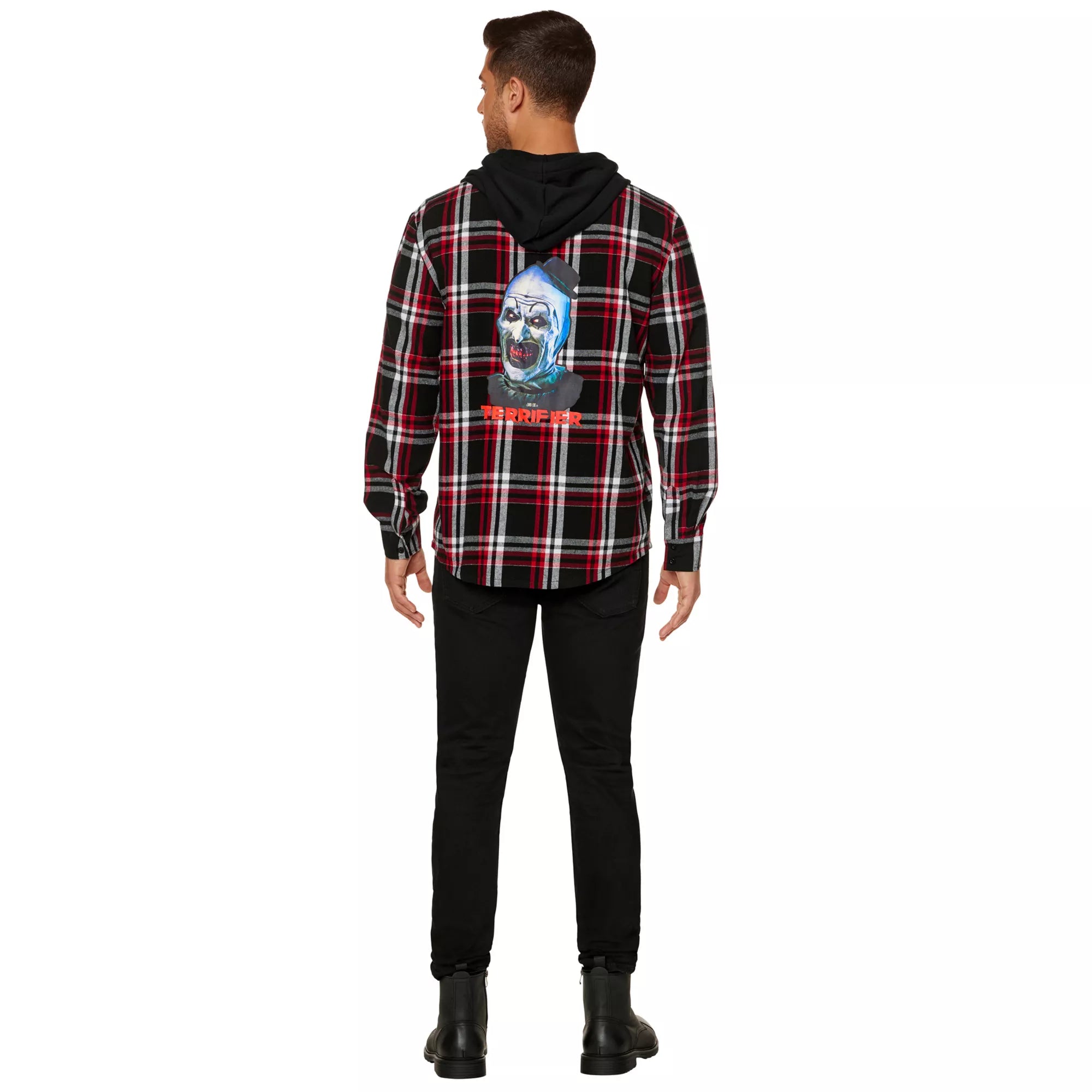 Adult Art the Clown Hooded Flannel - Terrifier