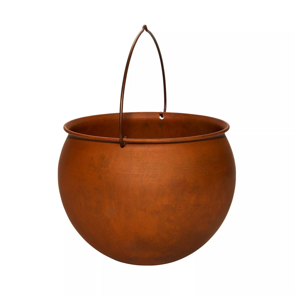 10 Inch Rusty Cauldron