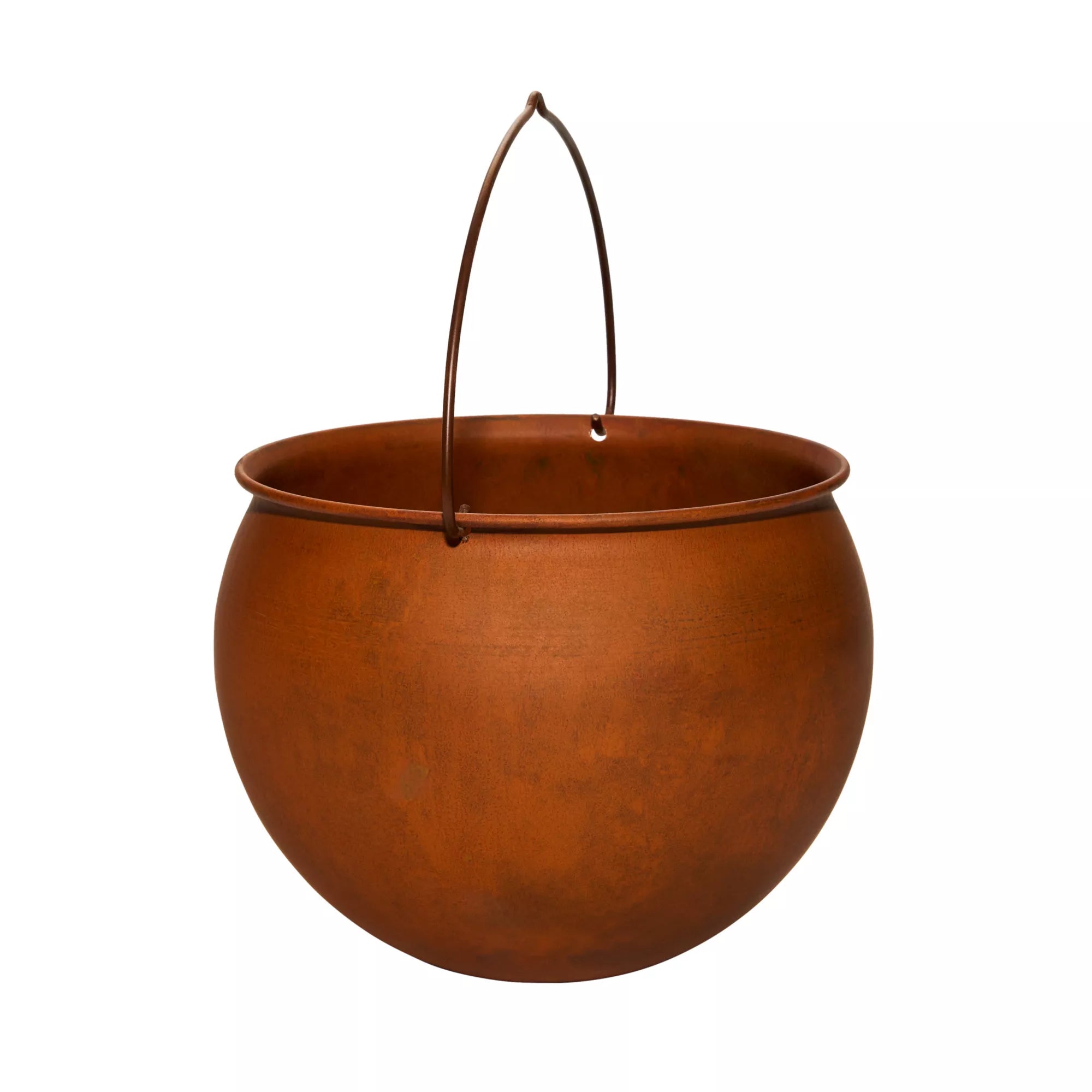 10 Inch Rusty Cauldron