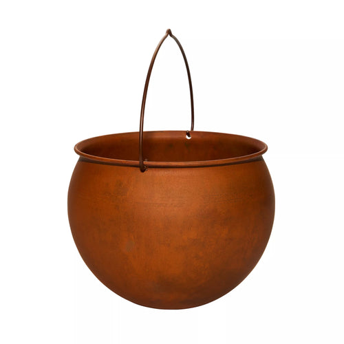 10 Inch Rusty Cauldron