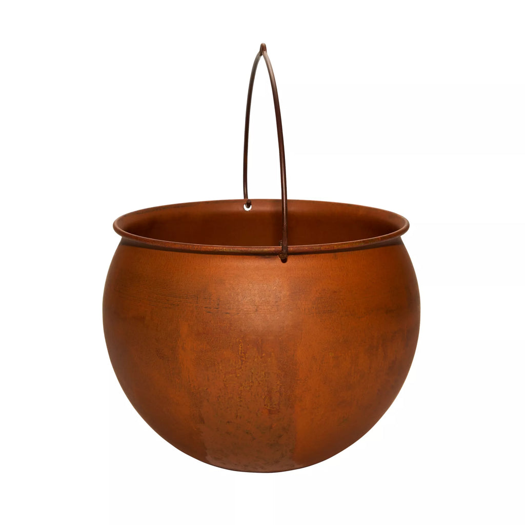 10 Inch Rusty Cauldron