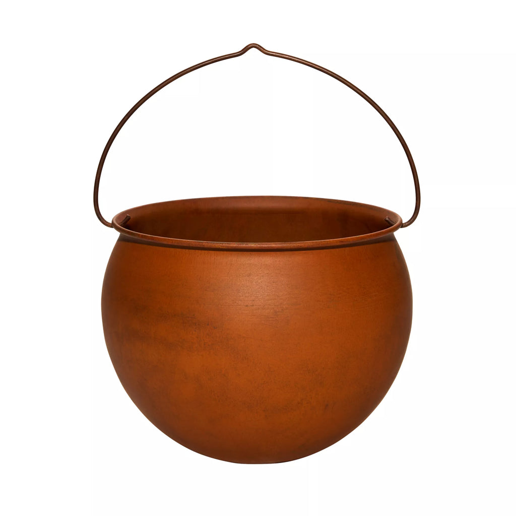10 Inch Rusty Cauldron