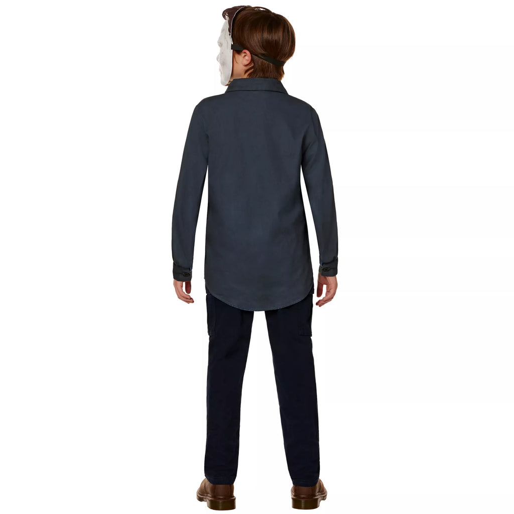 Kids Michael Myers Work Shirt and Mask Costume Kit - Halloween