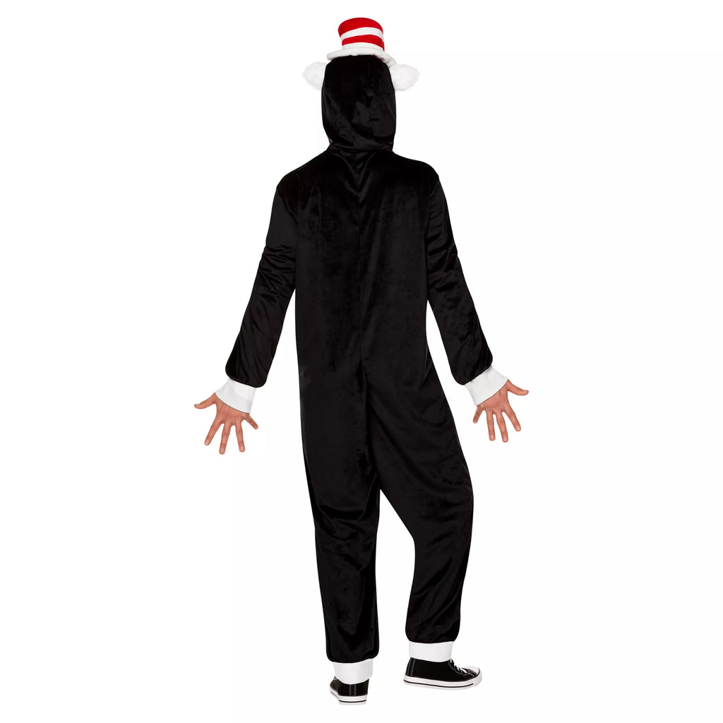 Adult The Cat in the Hat Jumpsuit Costume