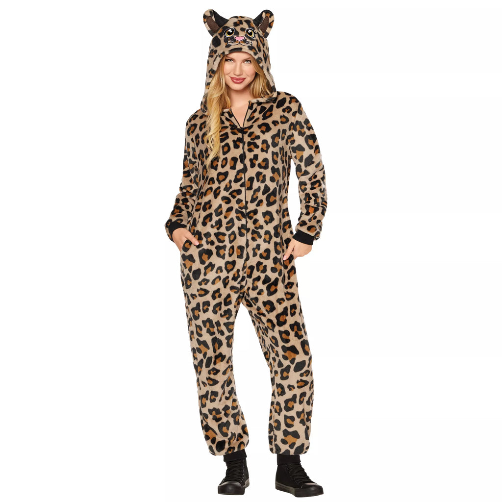 Adult Leopard Jumpsuit Costume