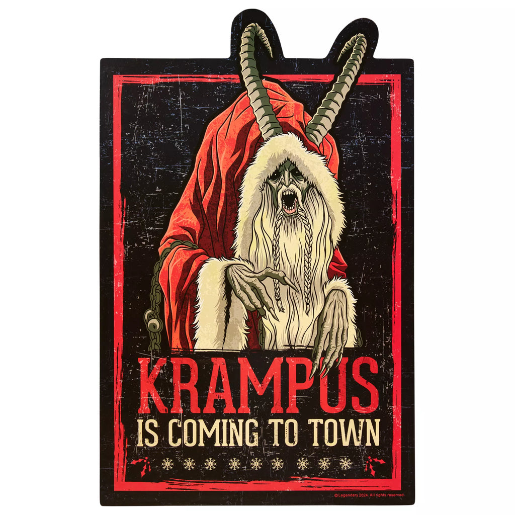 18" Krampus Is Coming to Town Sign