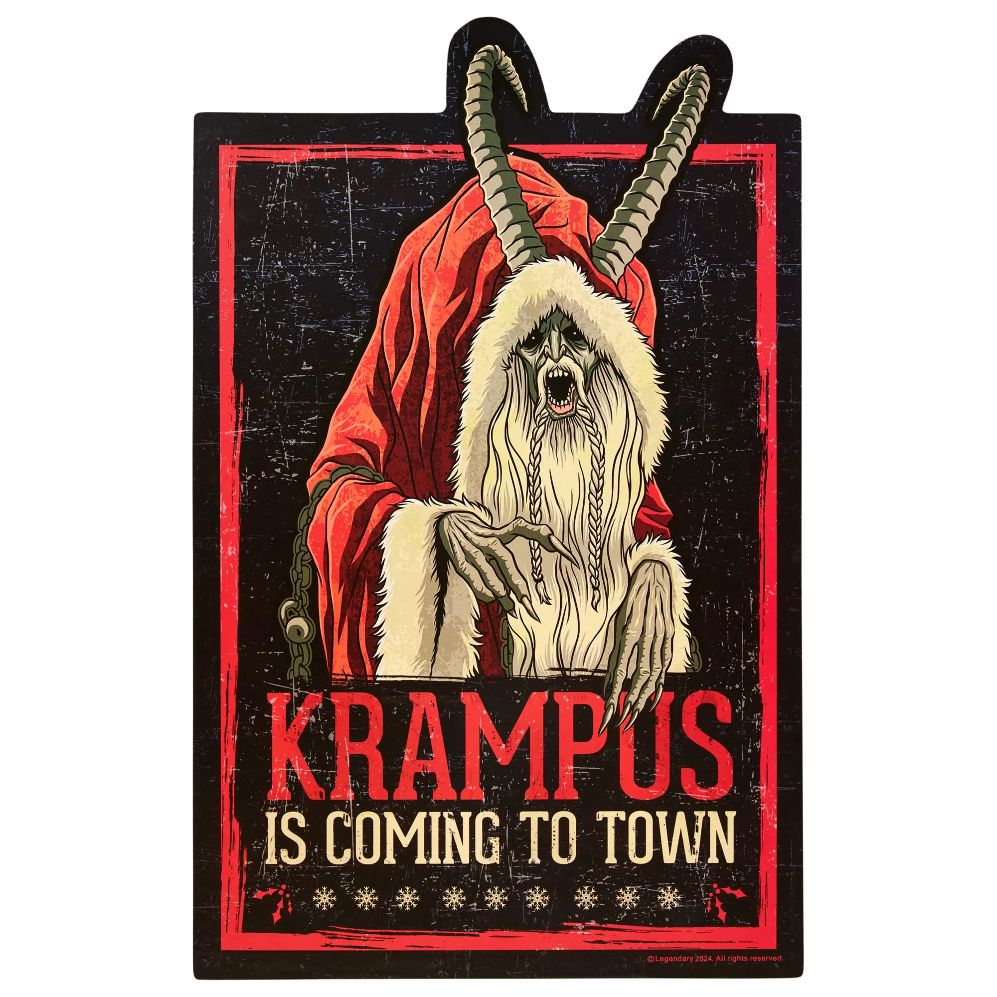 18" Krampus Is Coming to Town Sign