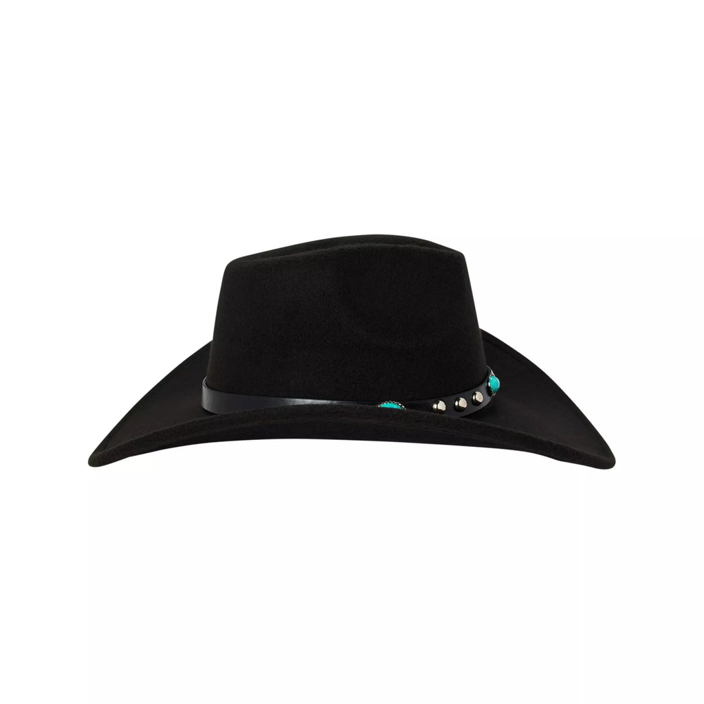 Black Western Turquoise Cowboy Hat