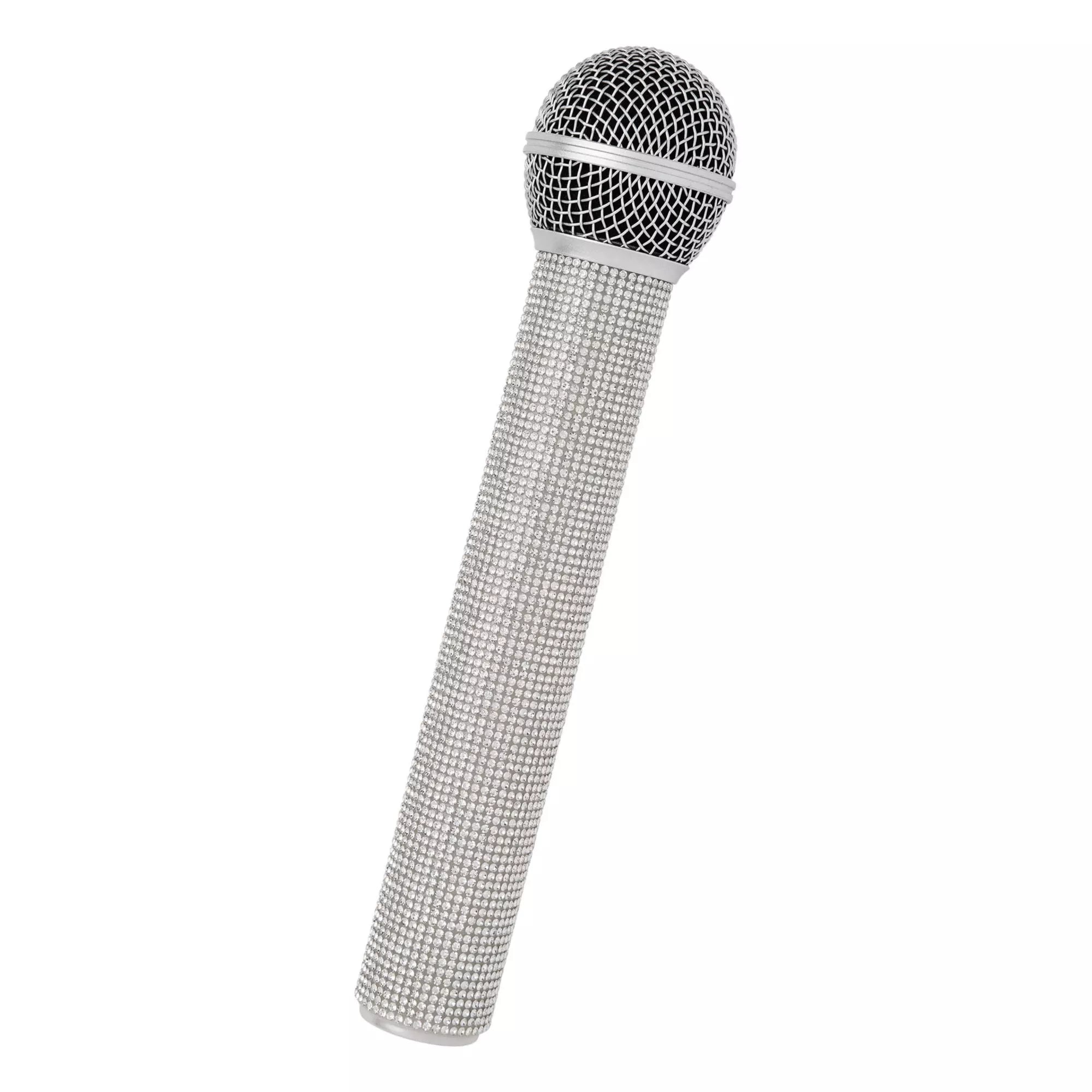 Clear Rhinestone Microphone