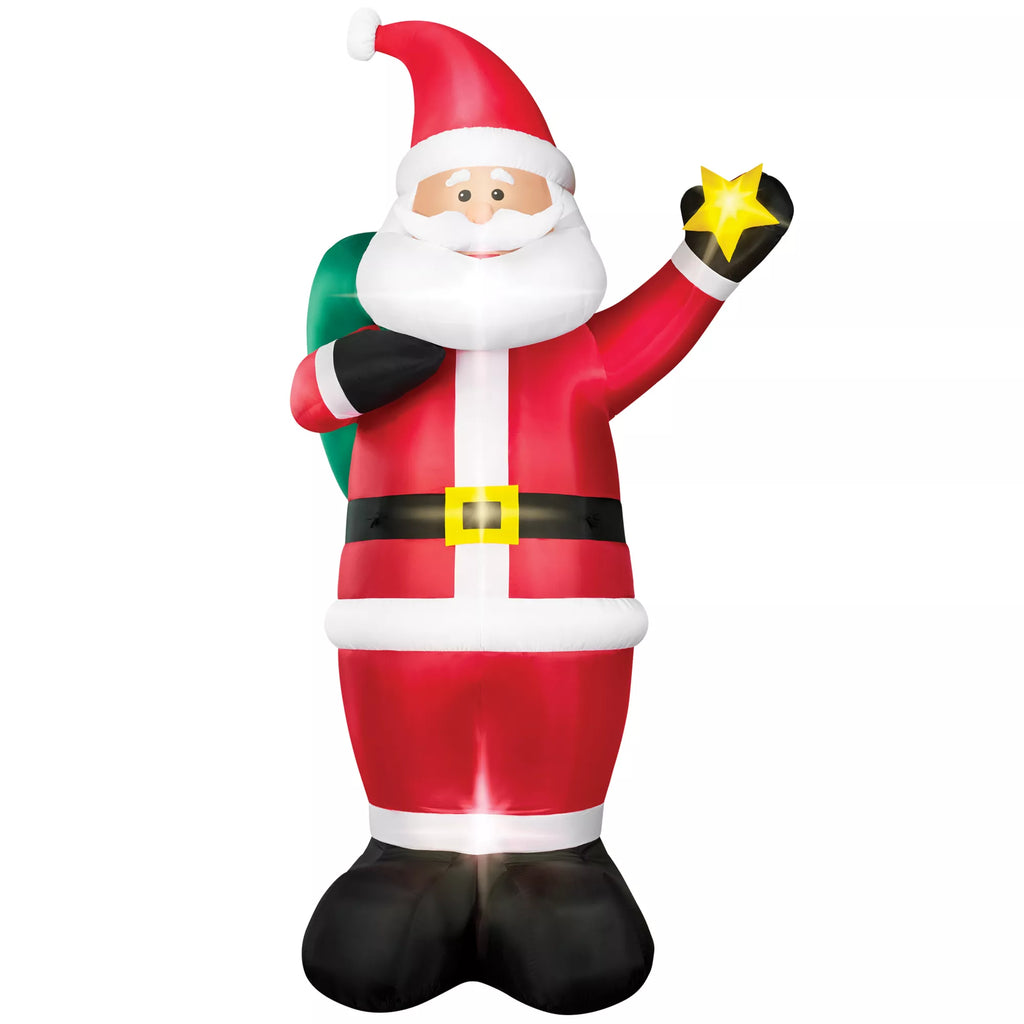 20 Ft Light-Up Animated Santa Inflatable Decoration