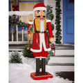 5 Ft 2 In Collapsible Animated Santa Claus Nutcracker