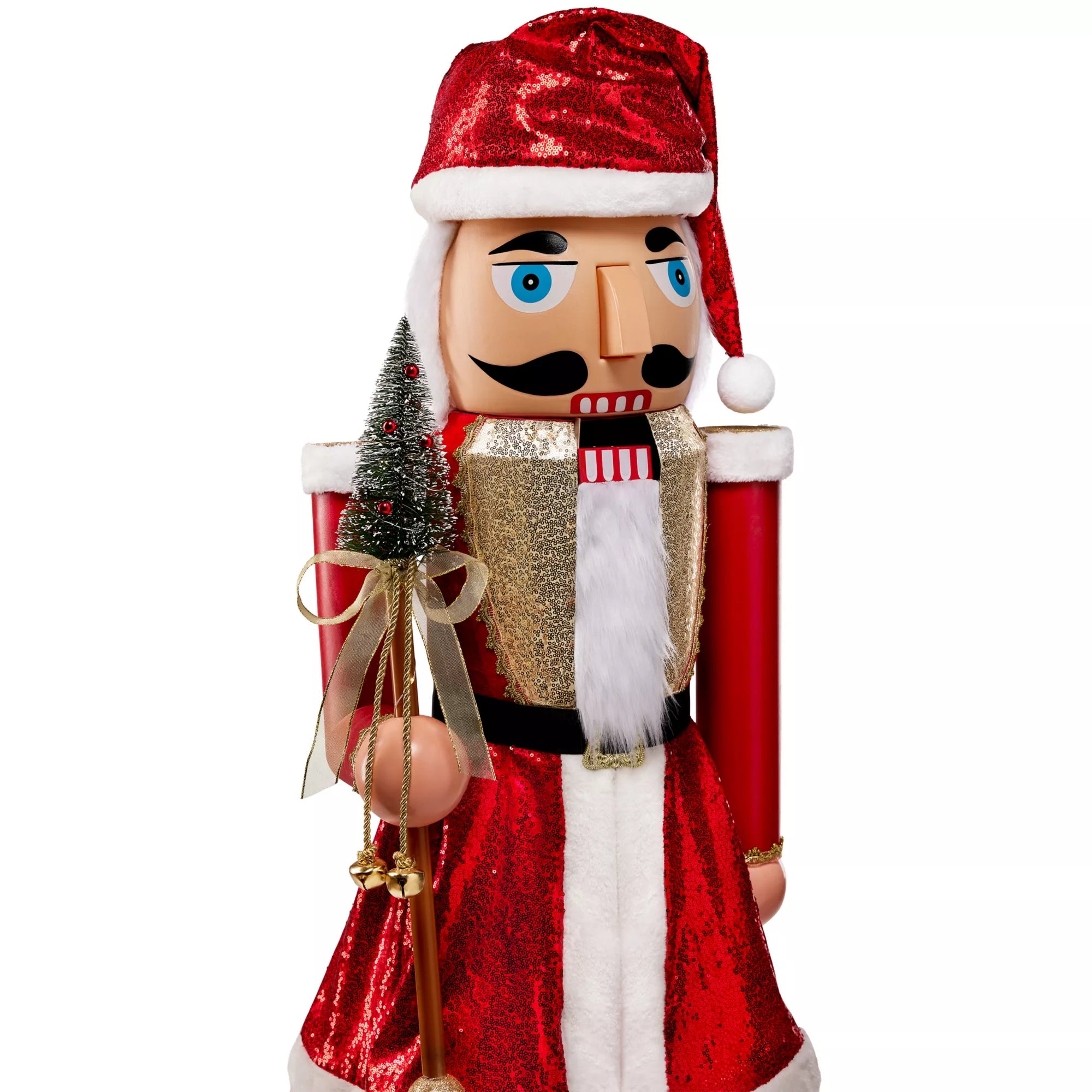 5 Ft 2 In Collapsible Animated Santa Claus Nutcracker