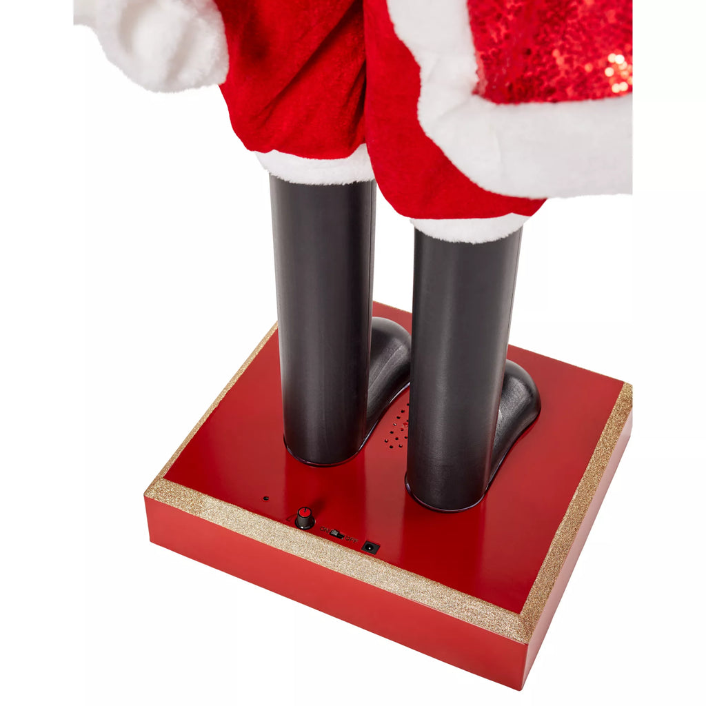 5 Ft 2 In Collapsible Animated Santa Claus Nutcracker