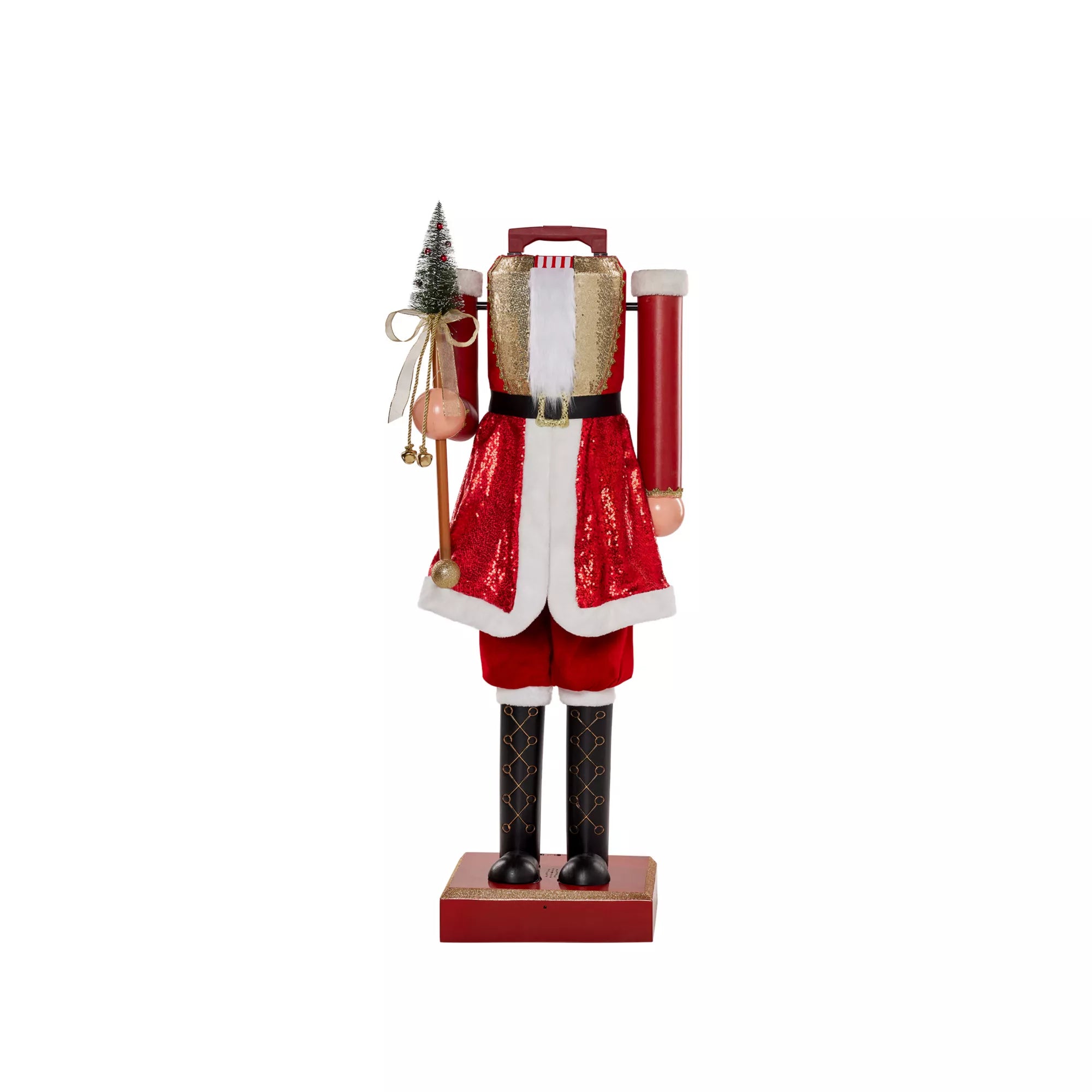 5 Ft 2 In Collapsible Animated Santa Claus Nutcracker
