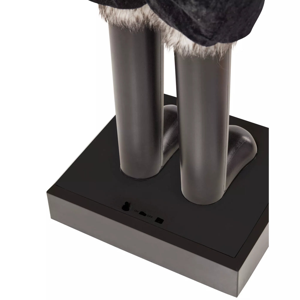 5 Ft 2 In Light-Up Collapsible Animated Black Soldier Nutcracker