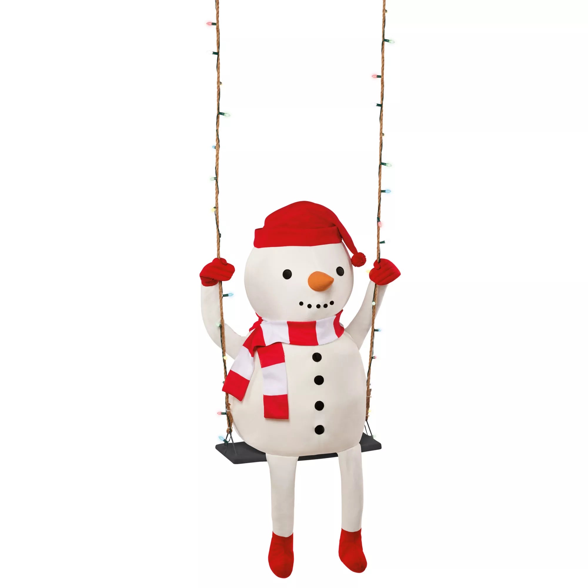 3 Ft 10 In Swinging Snowman Animatronic