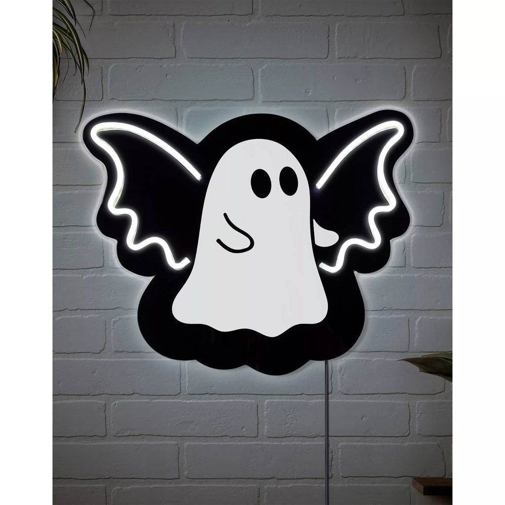 Ghost Bat Neon LED Light-Up Sign