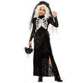 Kids Zombie Skeleton Bride Costume