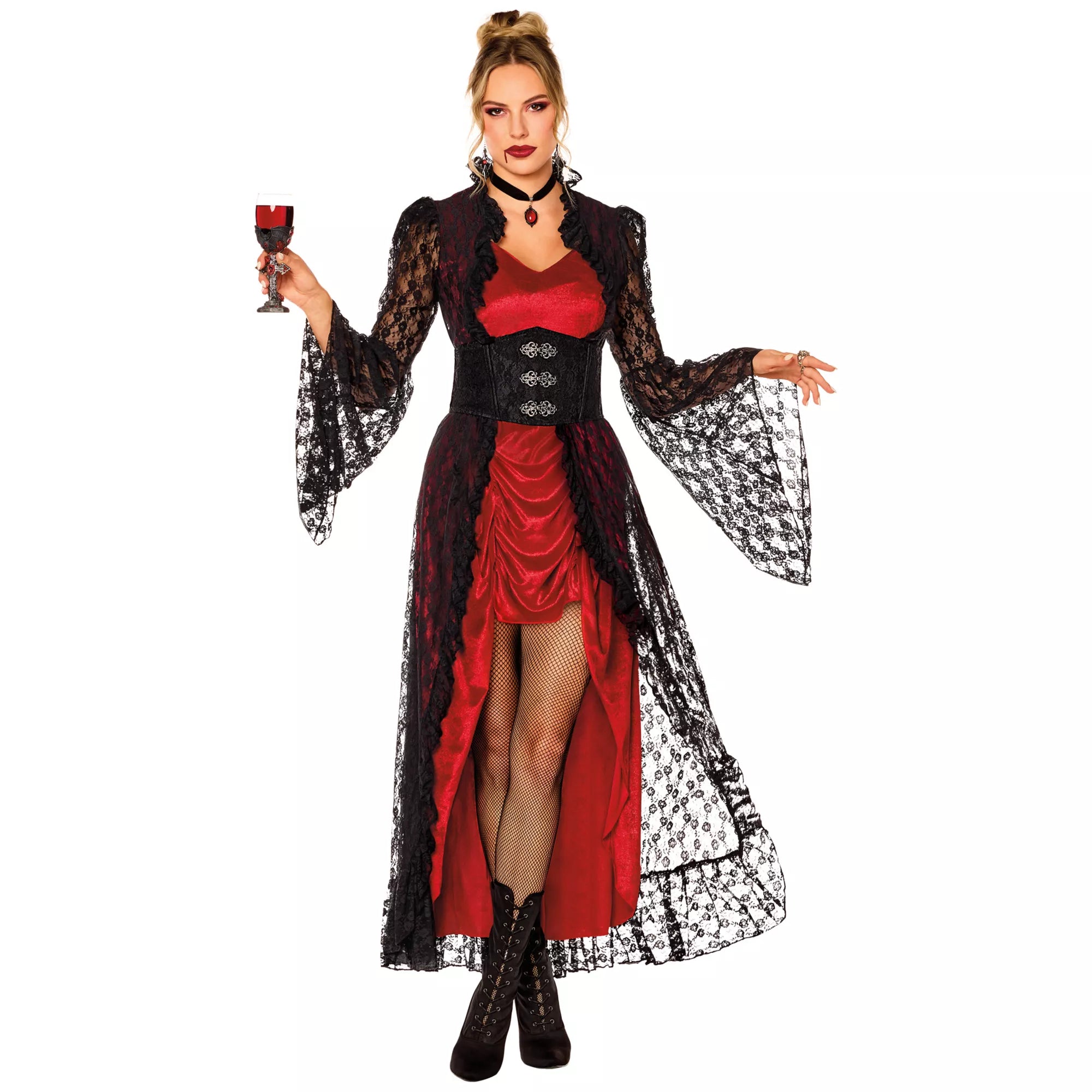 Adult Vampire Lace Dress Costume