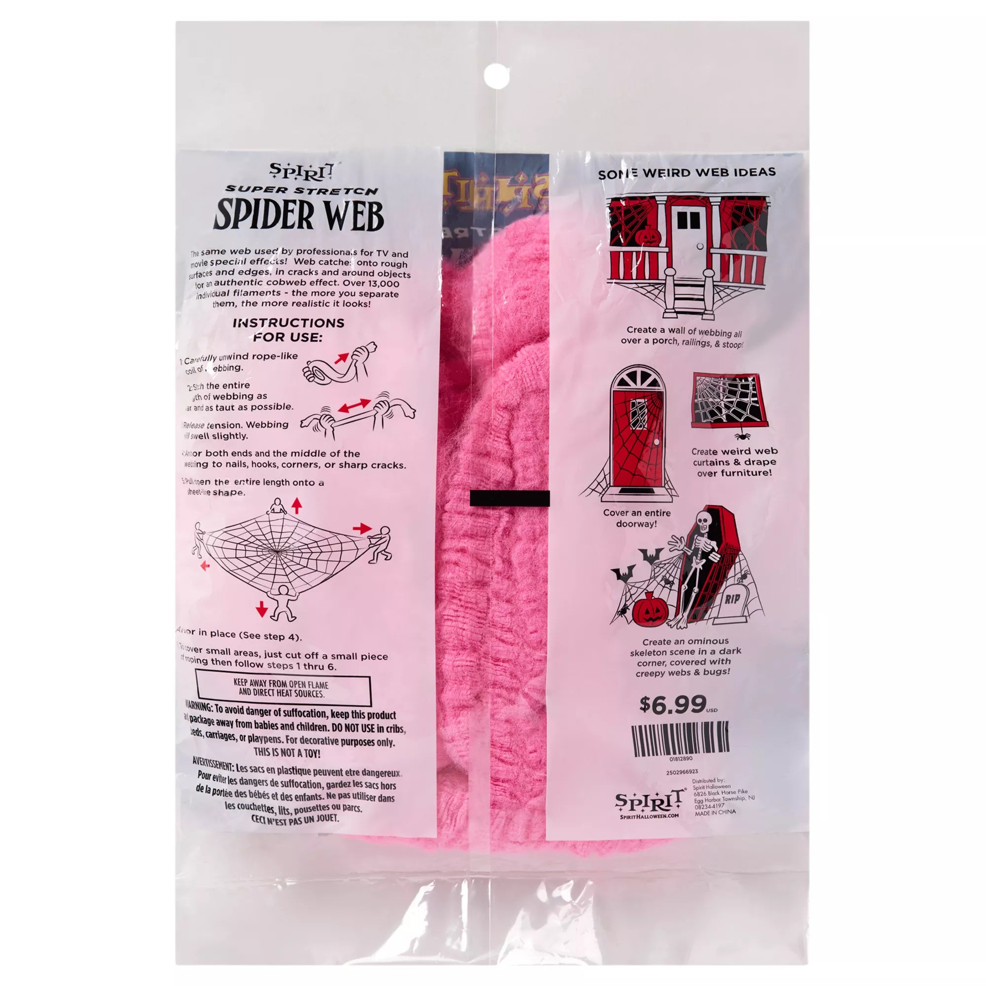Super Stretch Spider Web Pink